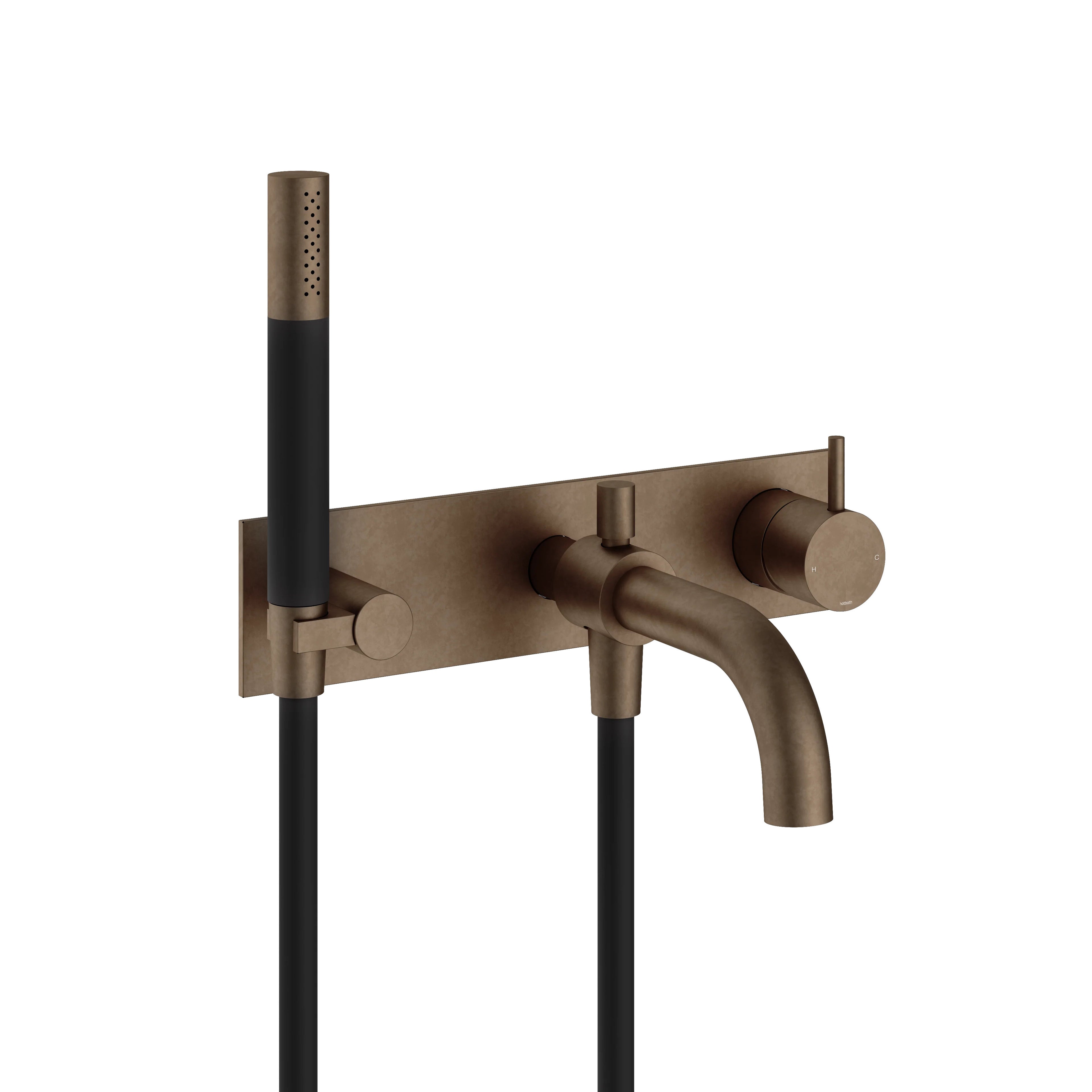Hotbath Cobber CB126EXT afbouwdeel voor inbouw badmengkraan - Verouderd Messing