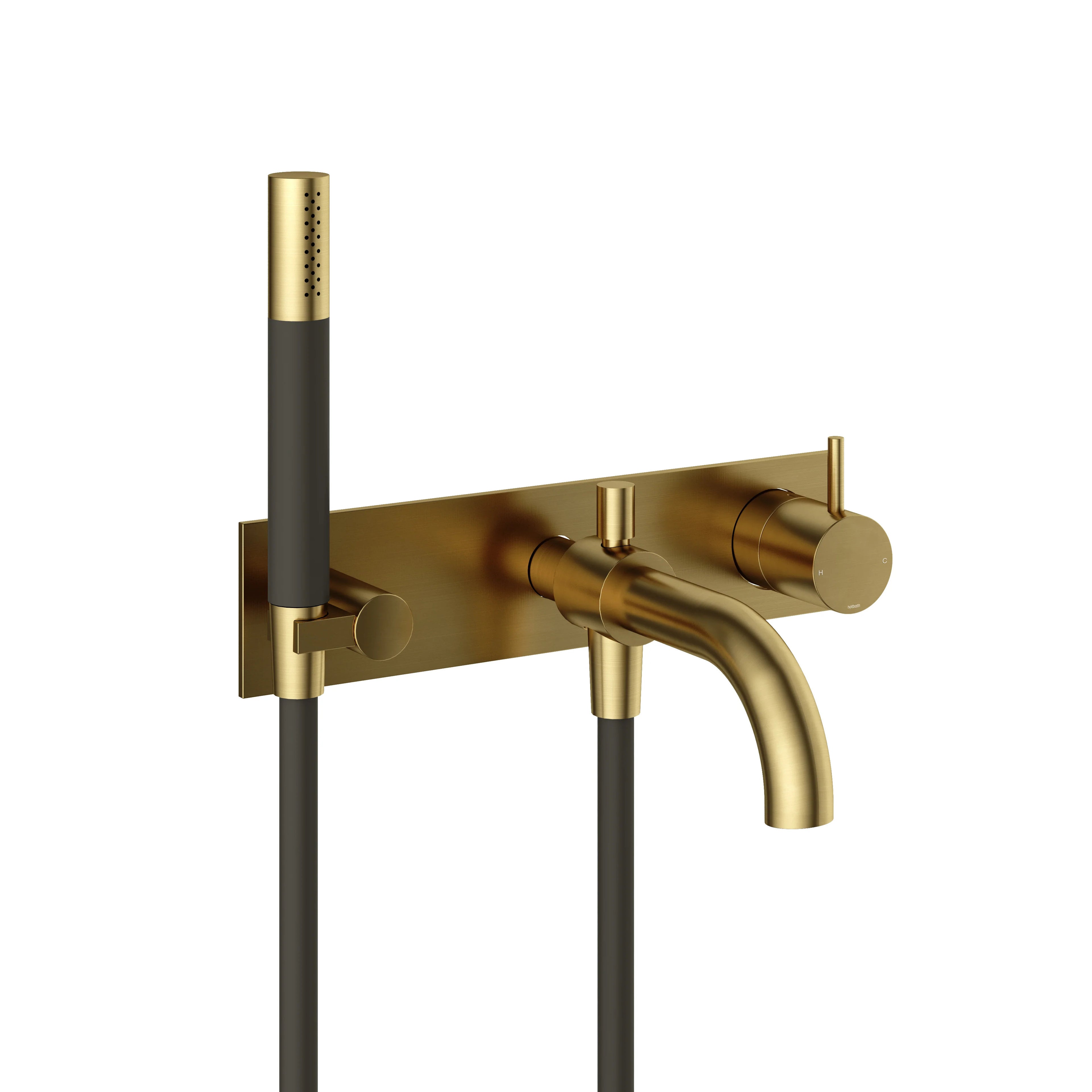 Hotbath Cobber CB126EXT afbouwdeel voor inbouw badmengkraan - Geborsteld Messing PVD