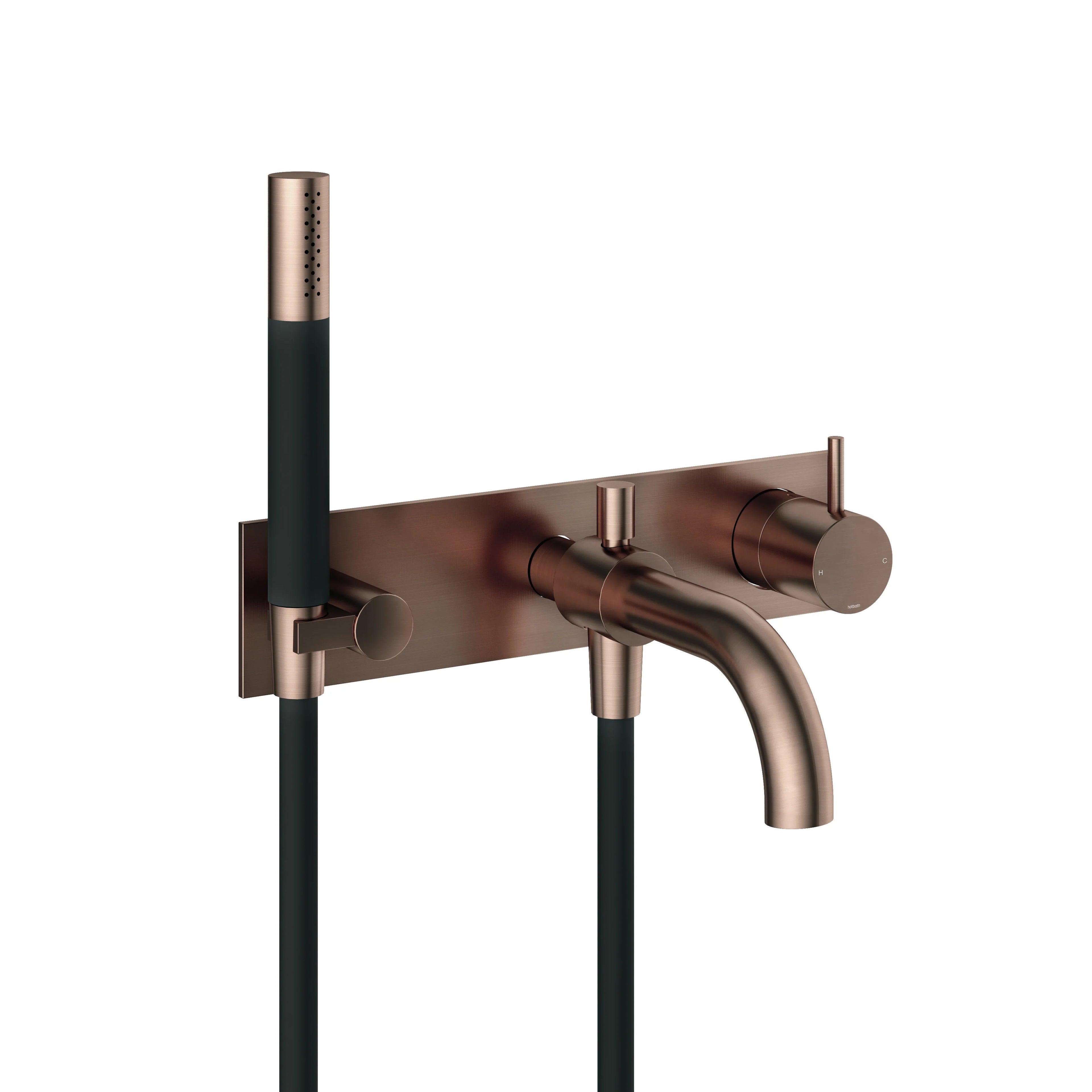 Hotbath Cobber CB126EXT afbouwdeel voor inbouw badmengkraan - Geborsteld Koper PVD