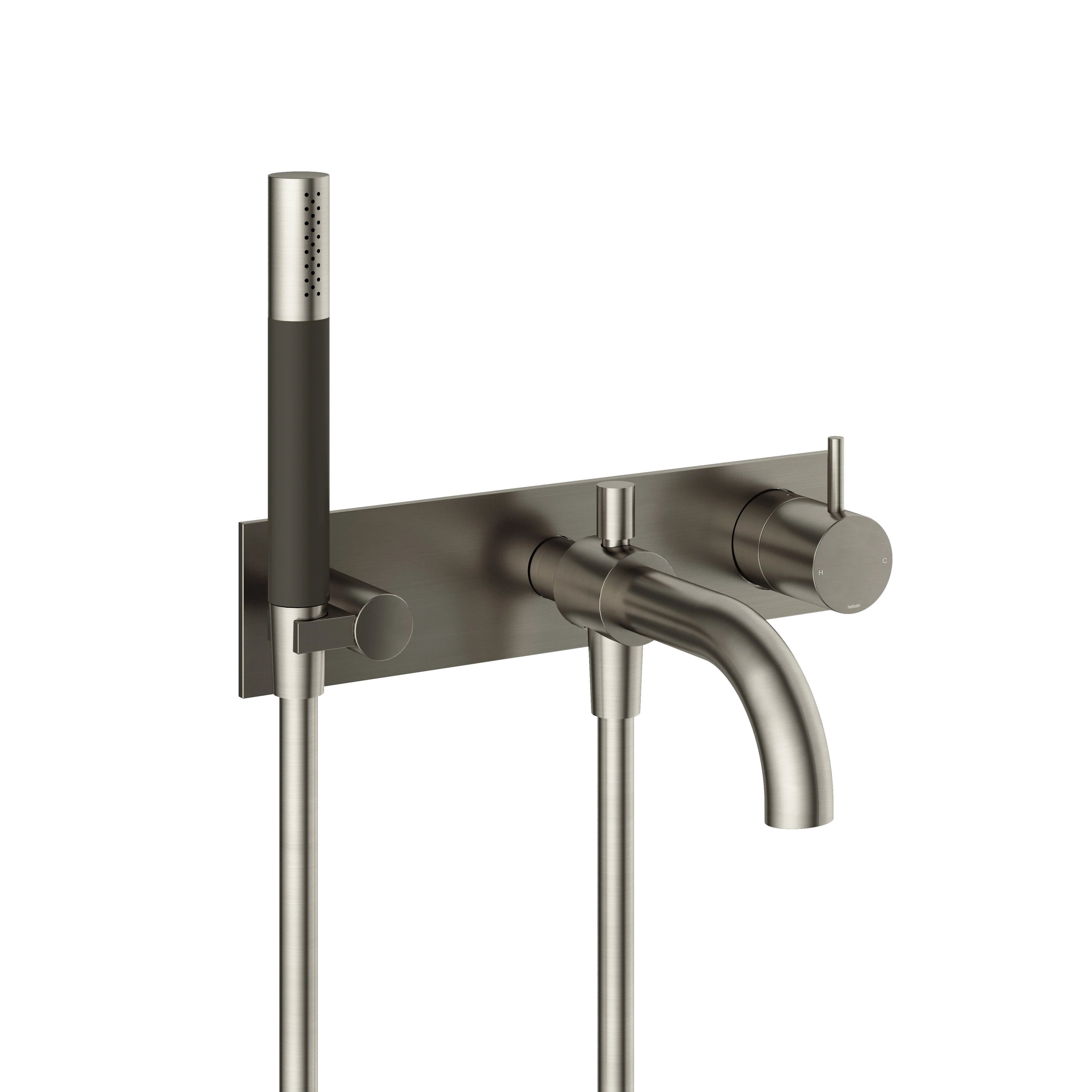 Hotbath Cobber CB126EXT afbouwdeel voor inbouw badmengkraan - Geborsteld Nikkel