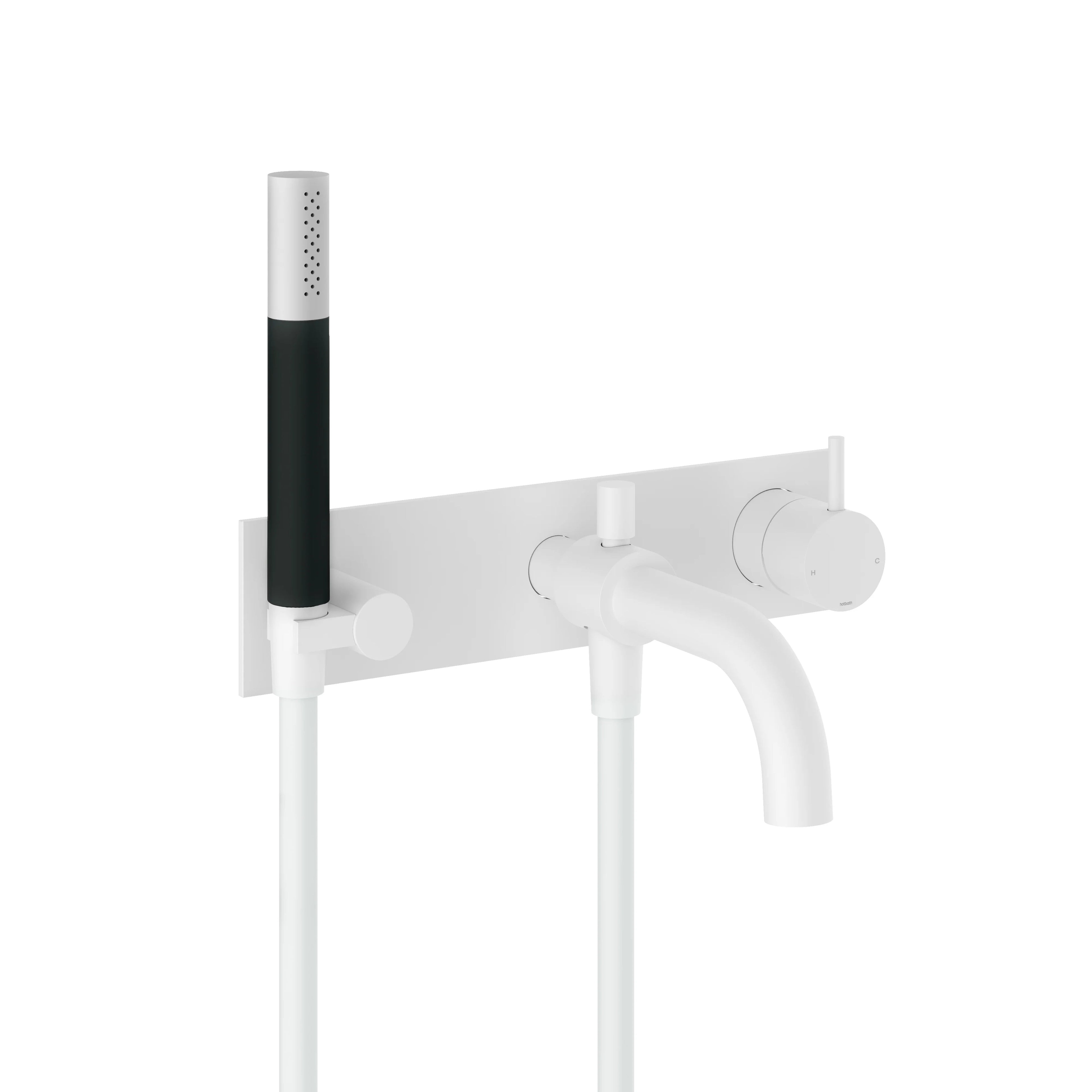 Hotbath Cobber CB126EXT afbouwdeel voor inbouw badmengkraan - Mat Wit
