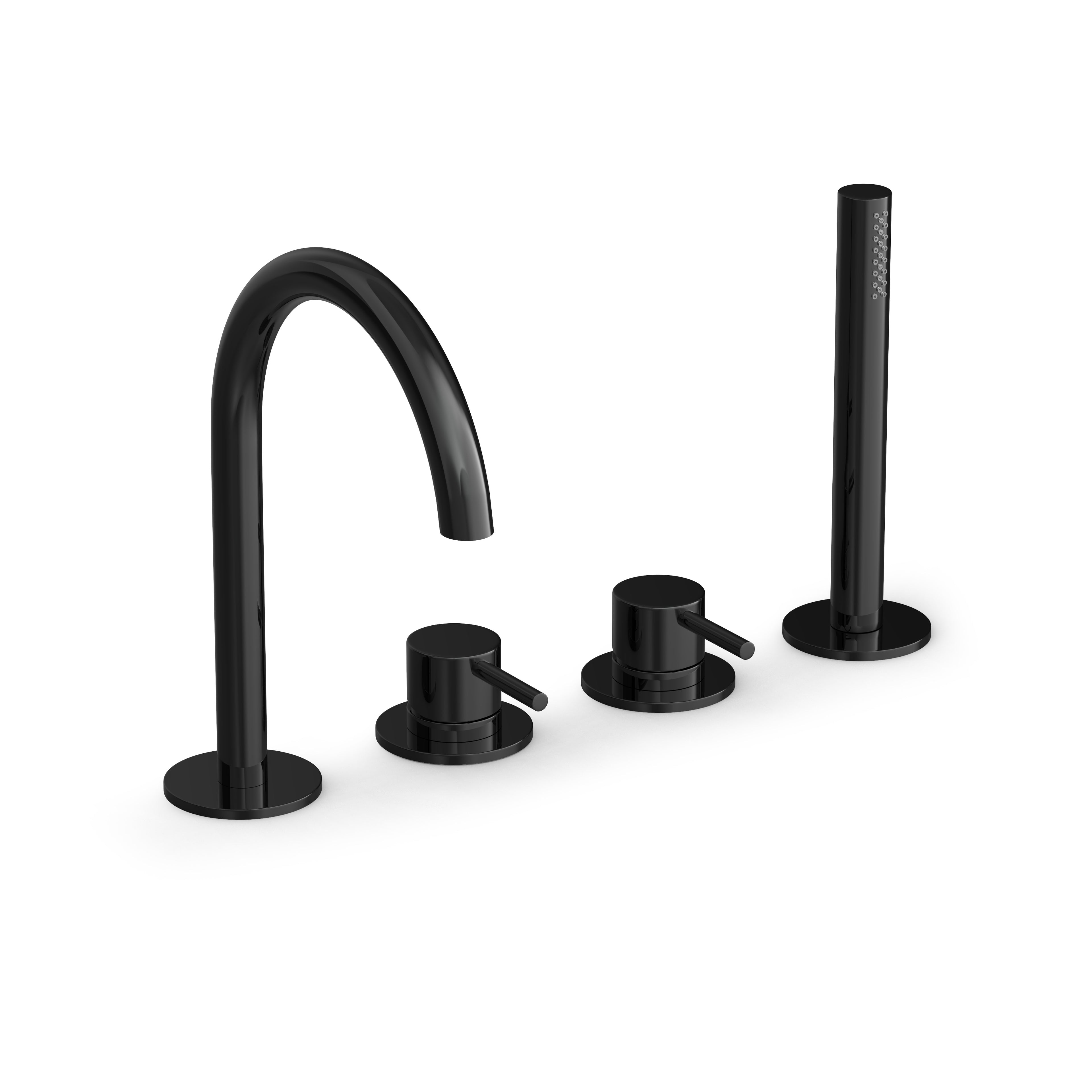 Hotbath Cobber CB073 4-gats badrandcombinatie - Gepolijst Zwart PVD