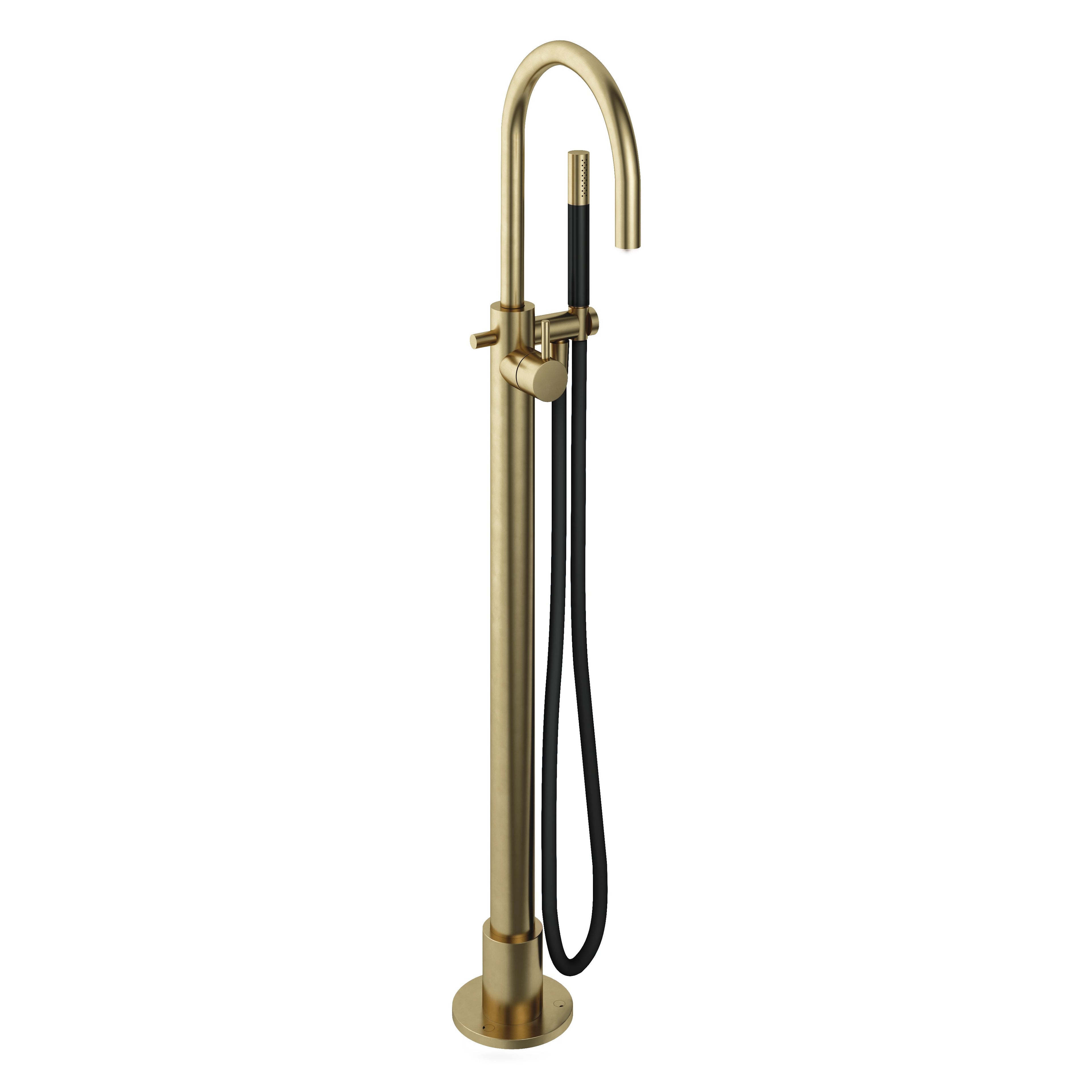 Hotbath Cobber CB187EXT afbouwdeel voor vrijstaande badmengkraan - Geborsteld Messing