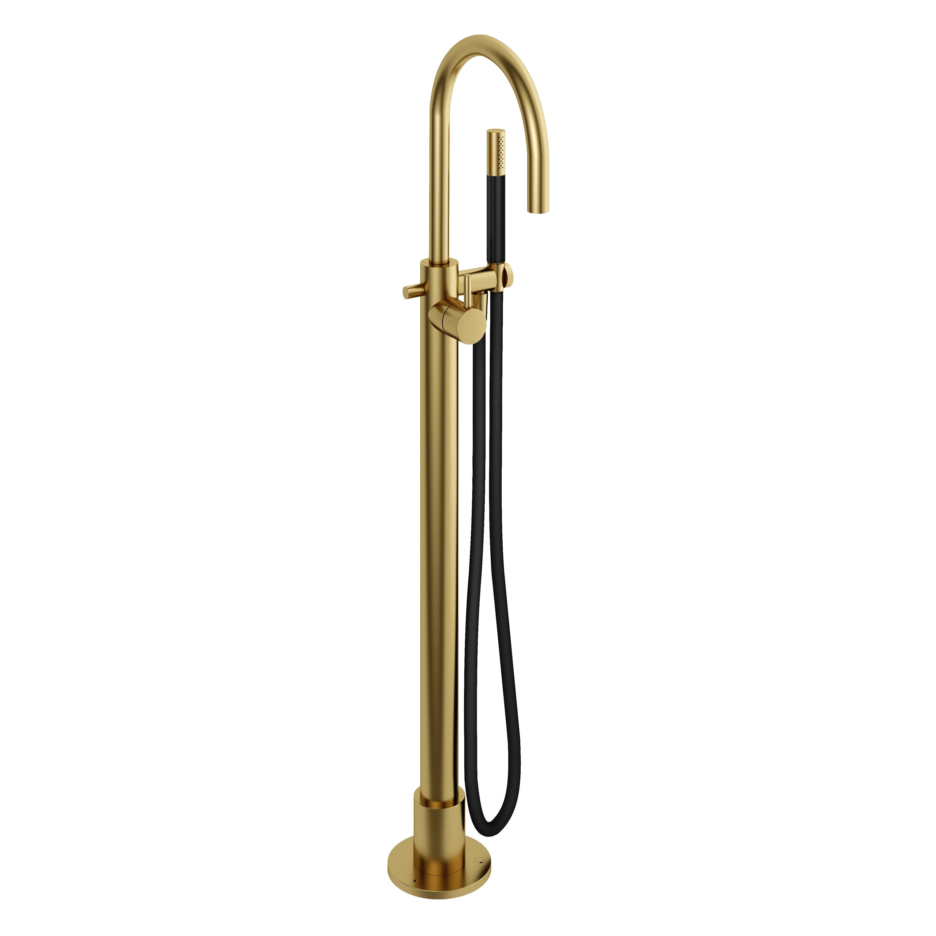 Hotbath Cobber CB187EXT afbouwdeel voor vrijstaande badmengkraan - Geborsteld Messing PVD