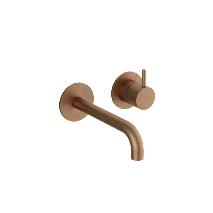 Hotbath Cobber CB105EXT18 afbouwdeel inbouw wastafelkraan - 18cm uitloop - Verouderd Messing