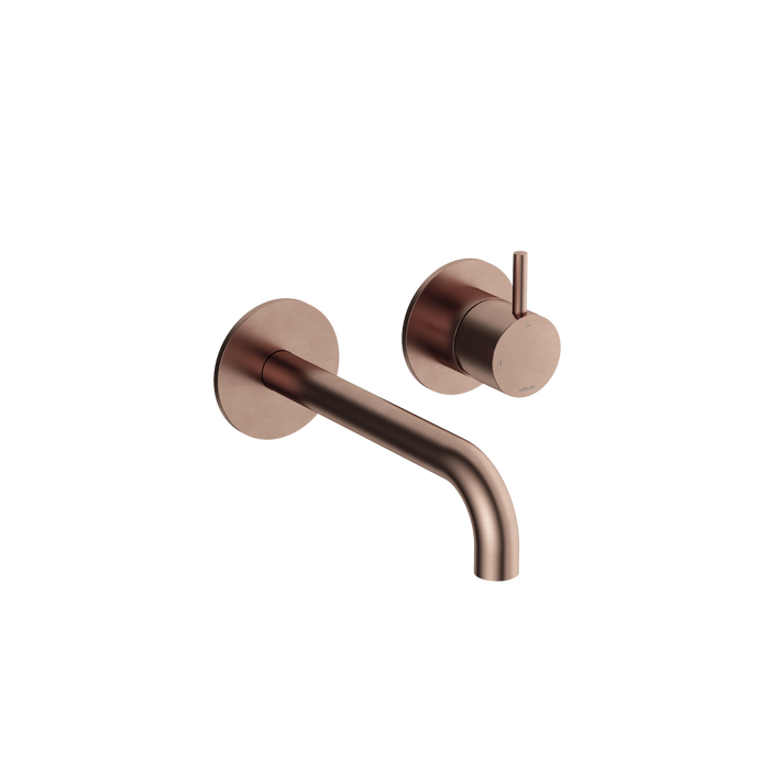 Hotbath Cobber CB105EXT18 afbouwdeel inbouw wastafelkraan - 18cm uitloop - Geborsteld Koper PVD