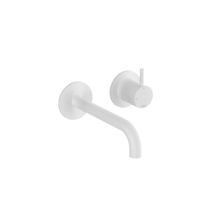 Hotbath Cobber CB105EXT18 afbouwdeel inbouw wastafelkraan - 18cm uitloop - Mat Wit