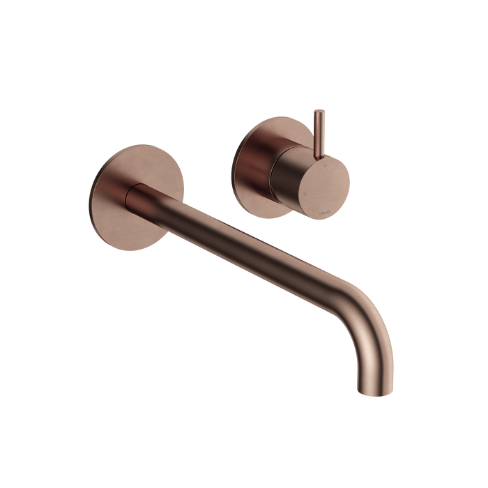 Hotbath Cobber CB105EXT25 afbouwdeel inbouw wastafelkraan - 25cm uitloop - Geborsteld Koper PVD