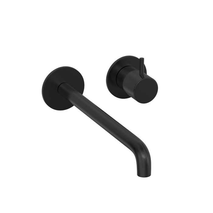 Hotbath Cobber CB105EXT25 afbouwdeel inbouw wastafelkraan - 25cm uitloop - Geborsteld Zwart PVD