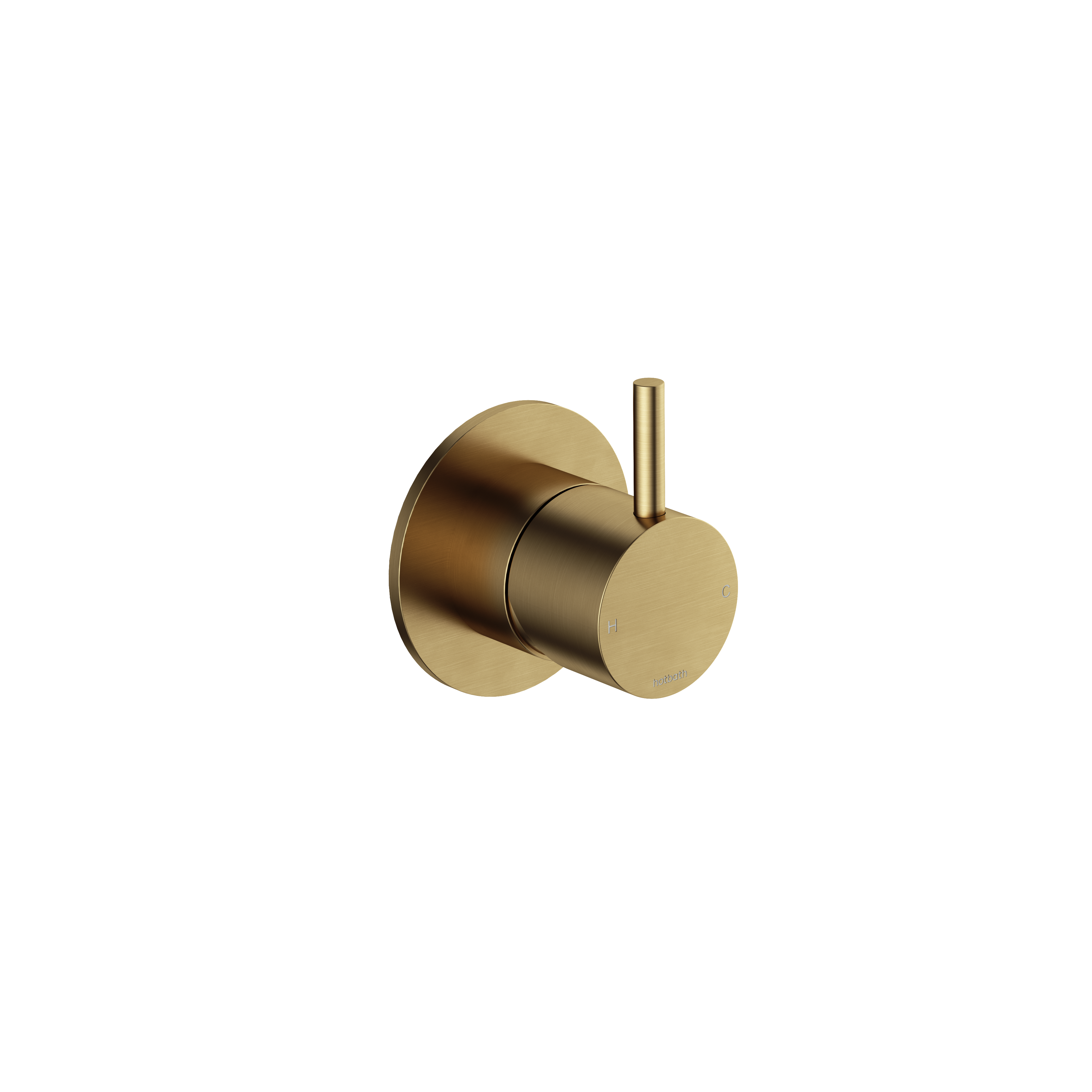 Hotbath Cobber CB131EXT afbouwdeel inbouwmengkraan - Geborsteld Messing