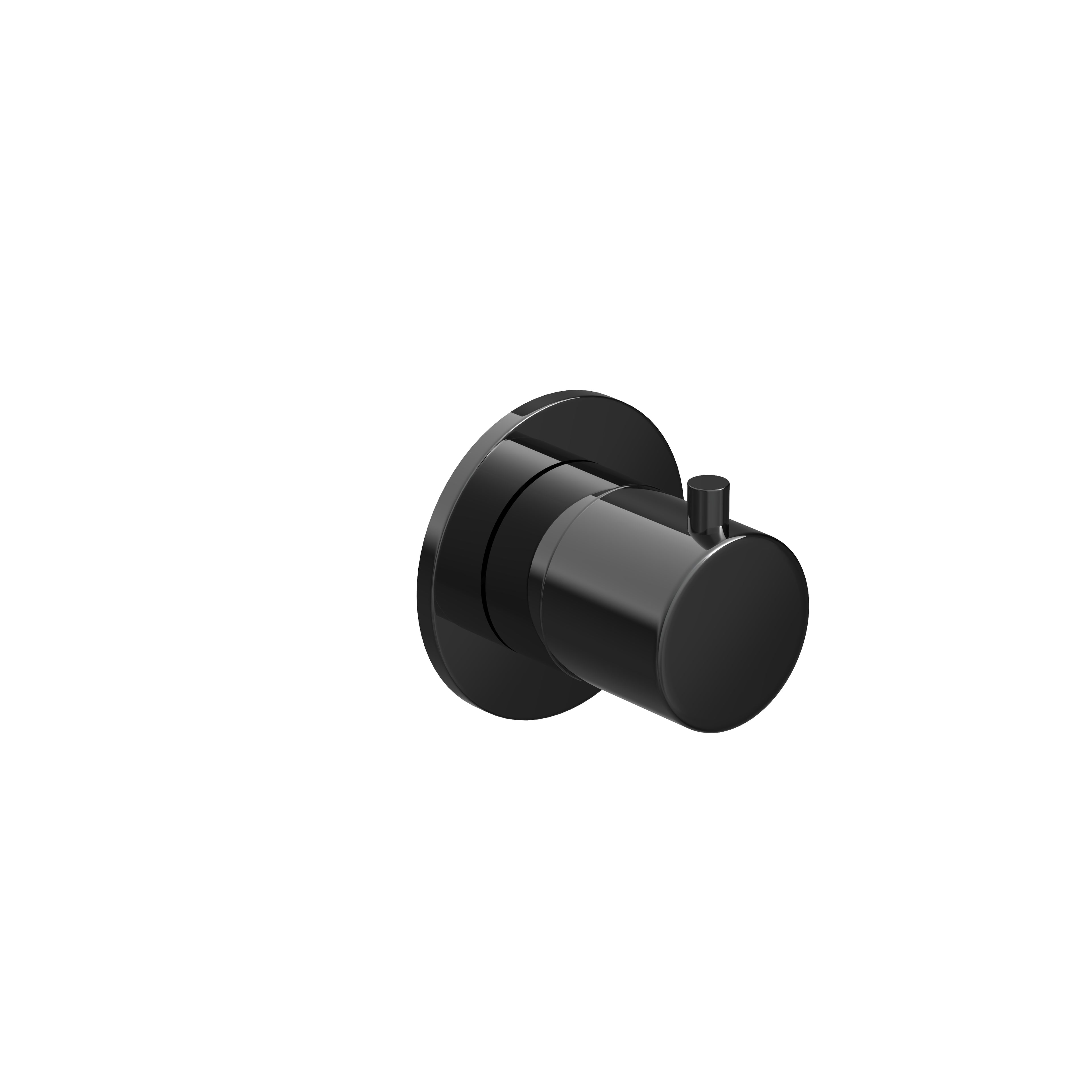 Hotbath Cobber CB7068EXT afbouwdeel inbouw stopkraan - Gepolijst Zwart PVD