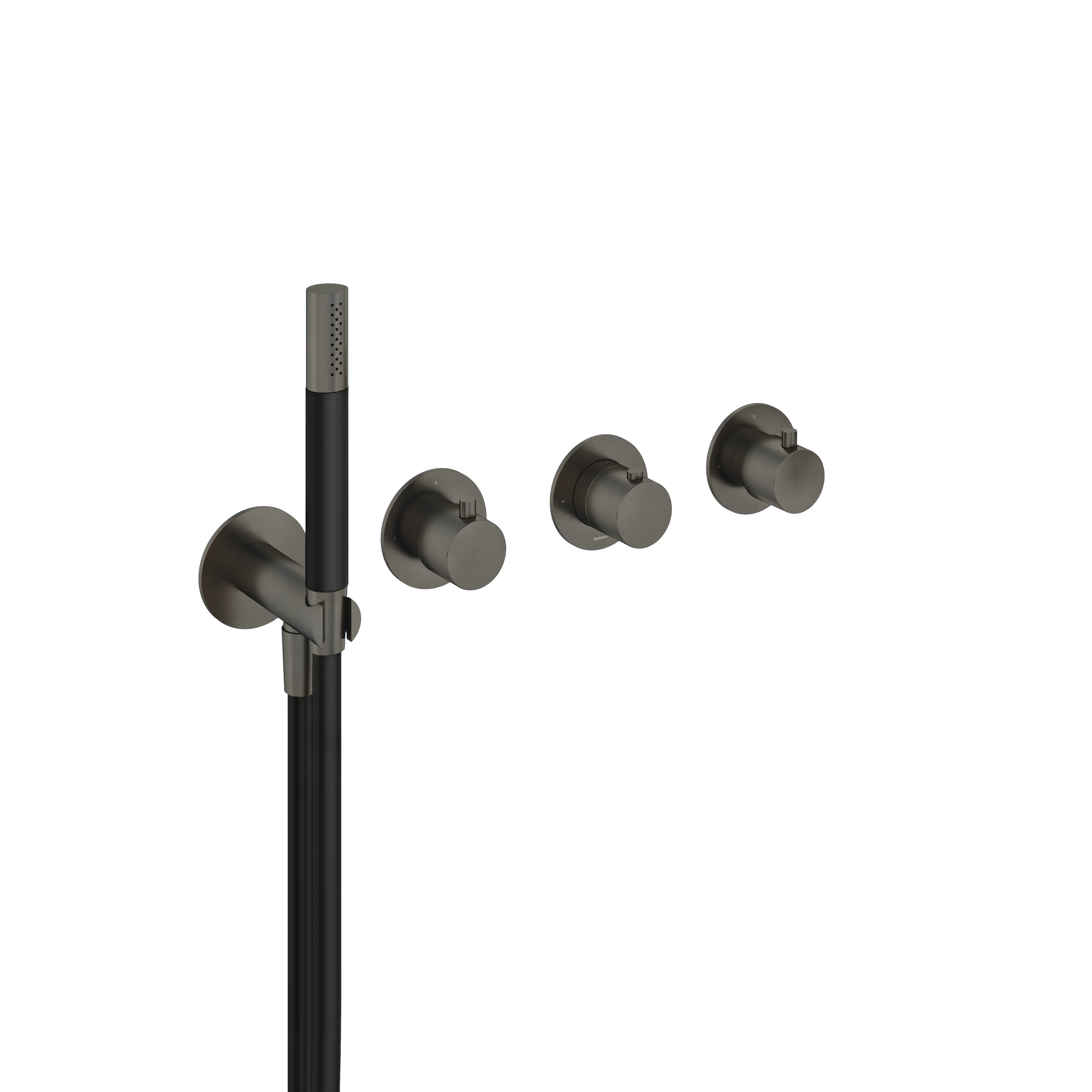 Hotbath Cobber CB7071EXT afbouwdeel voor inbouwthermostaat met 2 stopkranen - Verouderd IJzer