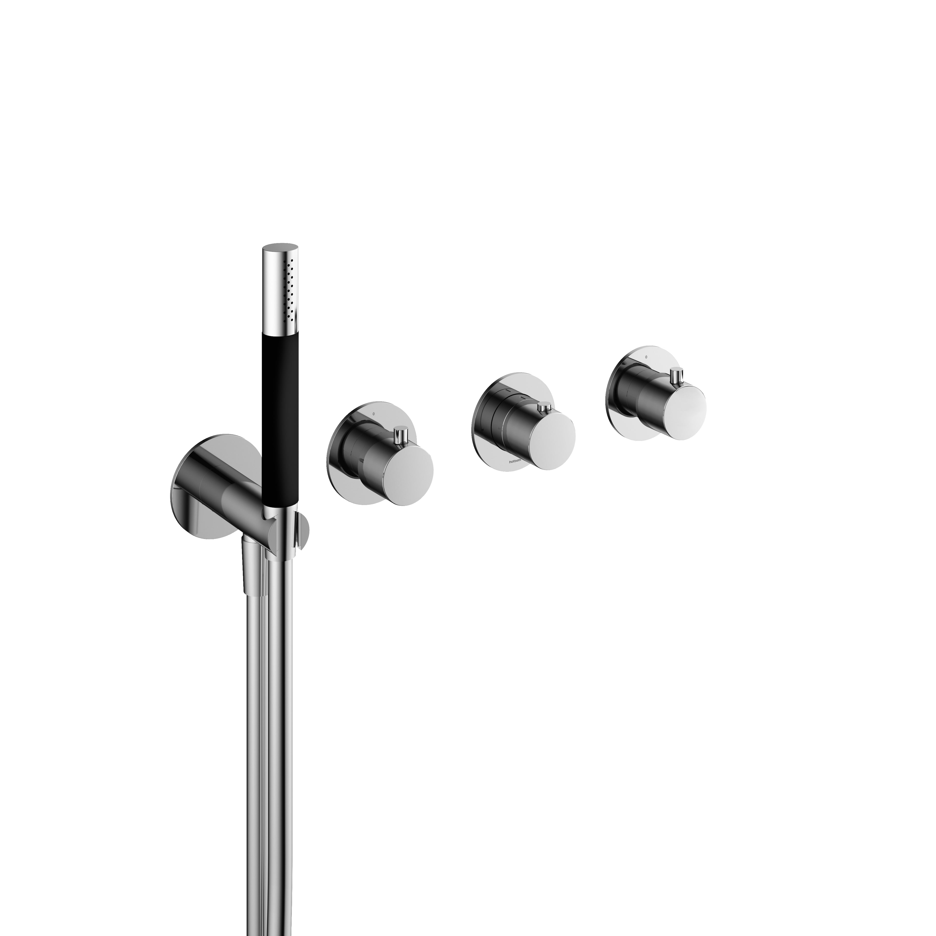 Hotbath Cobber CB7071EXT afbouwdeel voor inbouwthermostaat met 2 stopkranen - Chroom