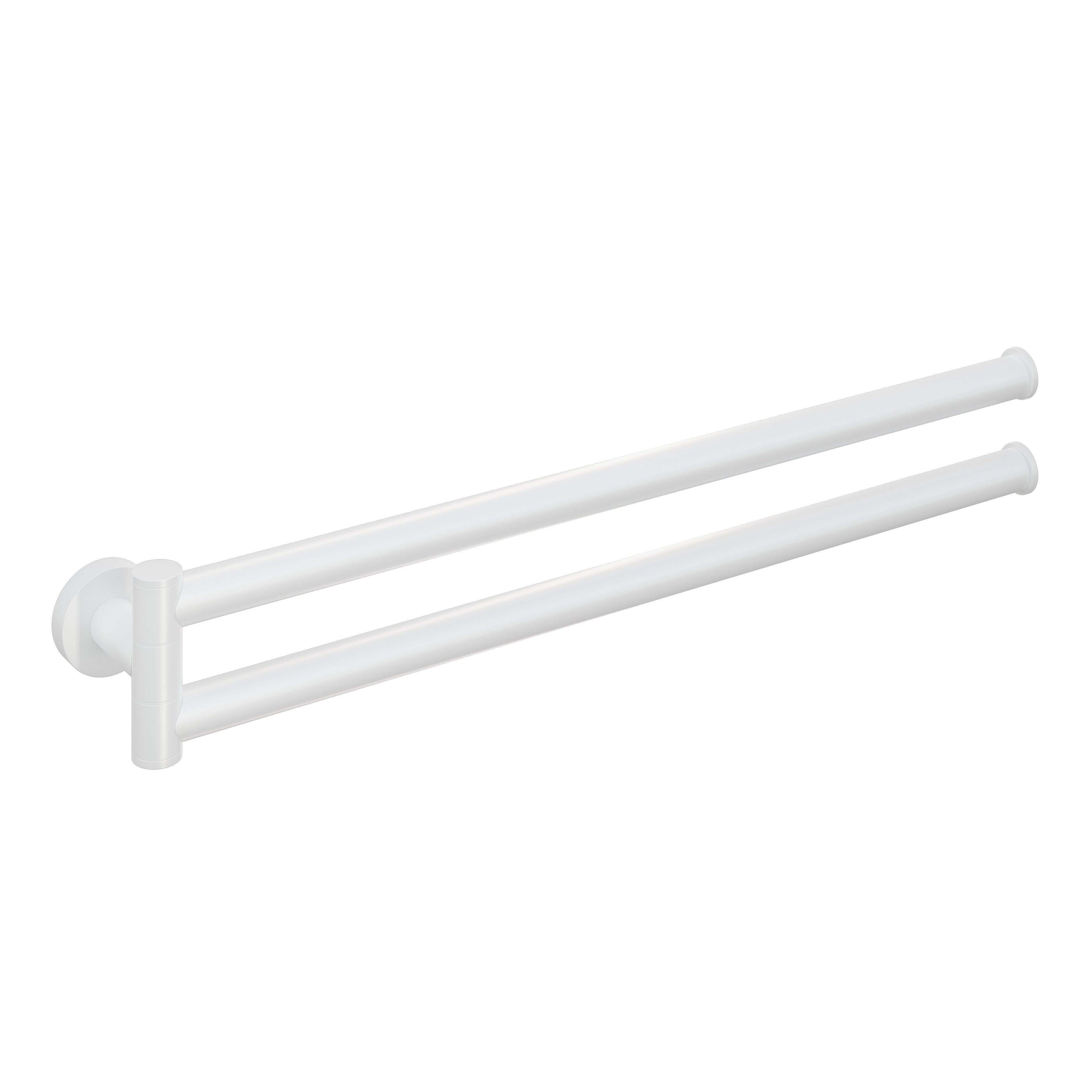 Hotbath &More BAA15 handdoekhouder 2-lids draaibaar - Mat Wit