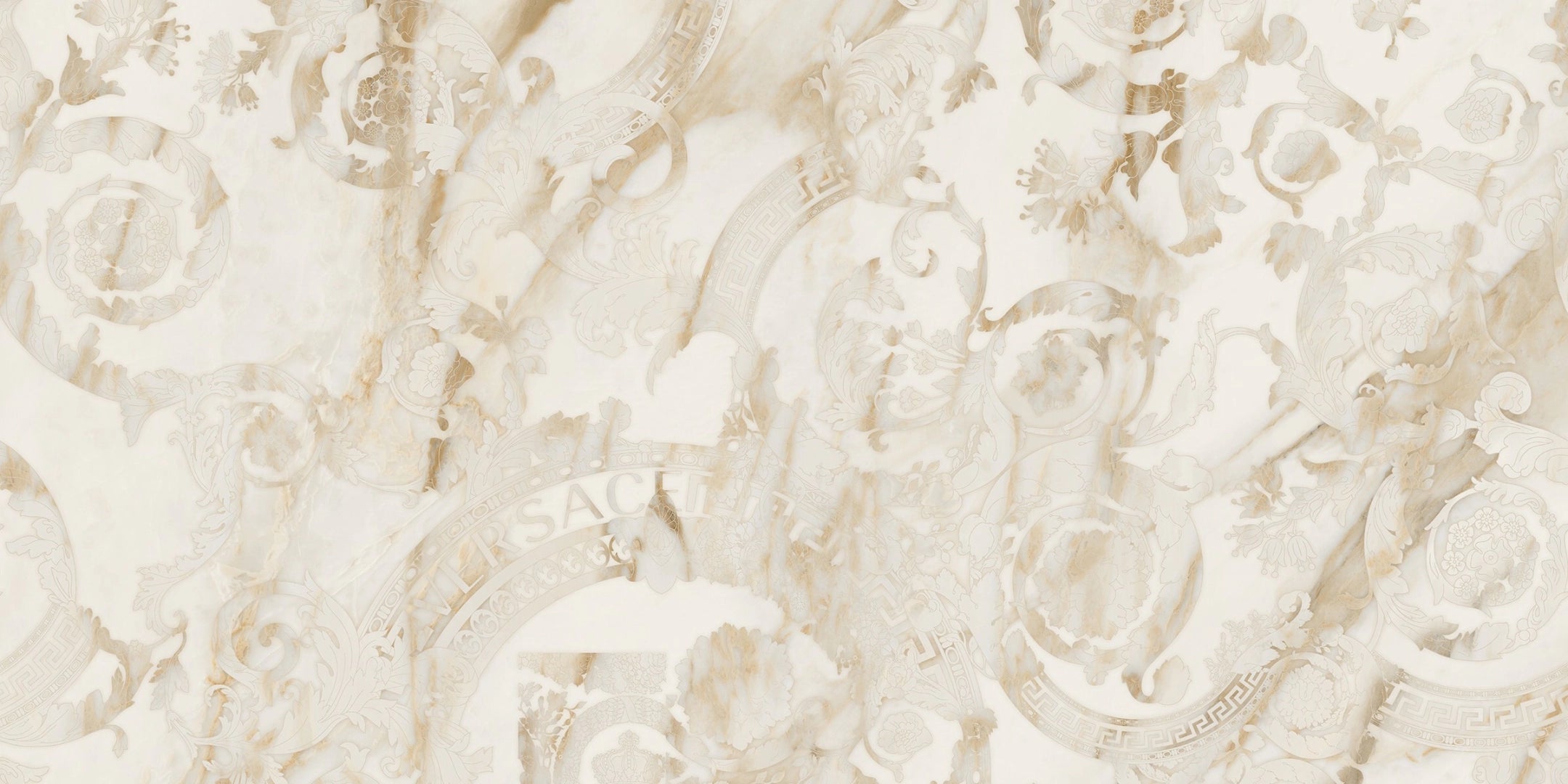 Versace Tiles, Maximvs - G67592 - Calacatta Bright Megabarocco, Lux, 60x120cm, 10.00mm, Rett.