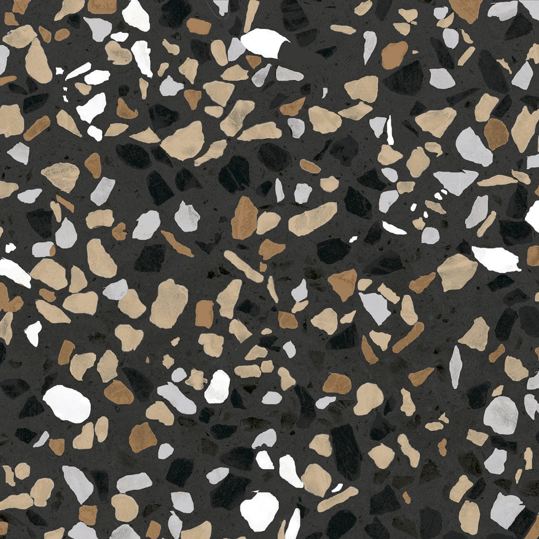 Studio One Ceramiche, Grani - Nero, Naturale, 20x20cm, 9mm, Rett.