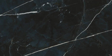 Dune Ceramica, Black & Light Calacatta - 188640 - Black, Glossy , 60x120cm, 10.00mm, Rett.