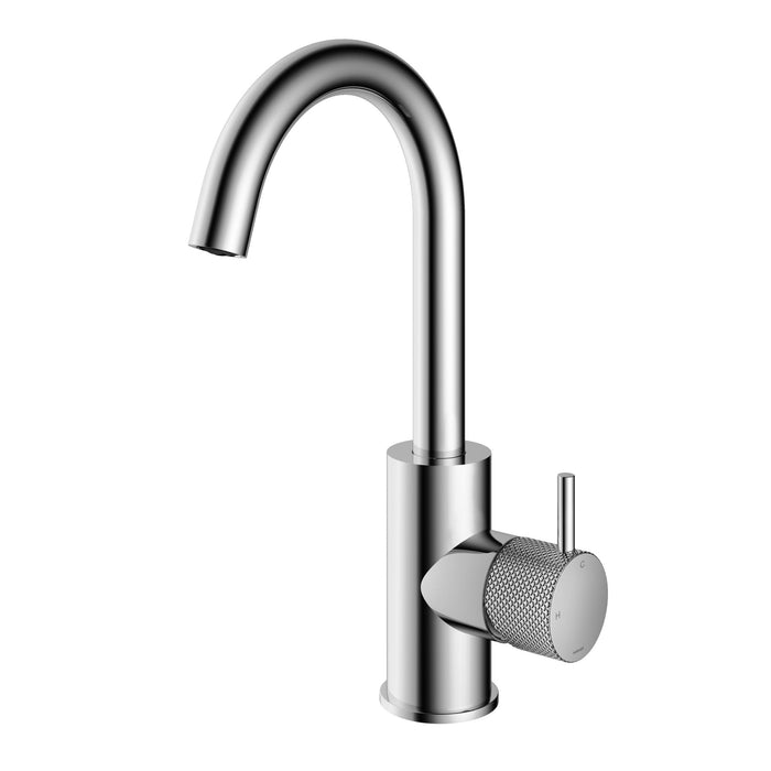 Hotbath Cobber X CX004 wastafelkraan draaibare uitloop - Geborsteld Zwart PVD