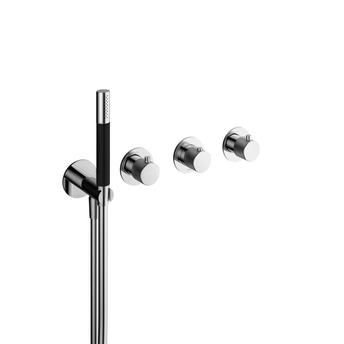 Hotbath Cobber X CX7071EXT afbouwdeel inbouwthermostaat 2 stopkranen - Geborsteld Koper PVD