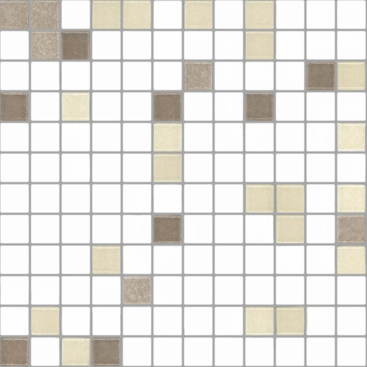 Appiani, Mix Wellness & Pool - XWEL 712 - Mix Wellness & Pool 12 Viburno/Gelsomino/Calla, Naturale (2.5x2.5), 30x30cm, 7.20mm