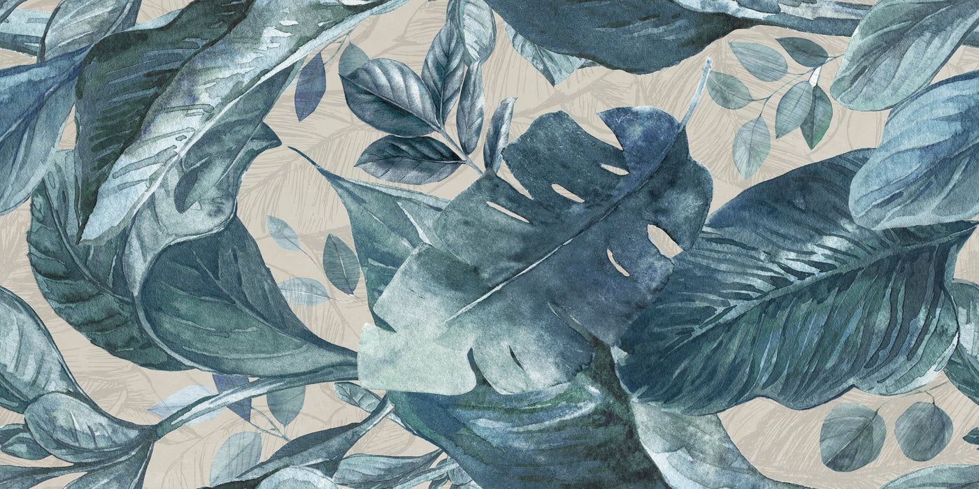 Antica Ceramica Rubiera, Decors - Blue Palm, Naturale, 60x120cm, 9.50mm, Rett.