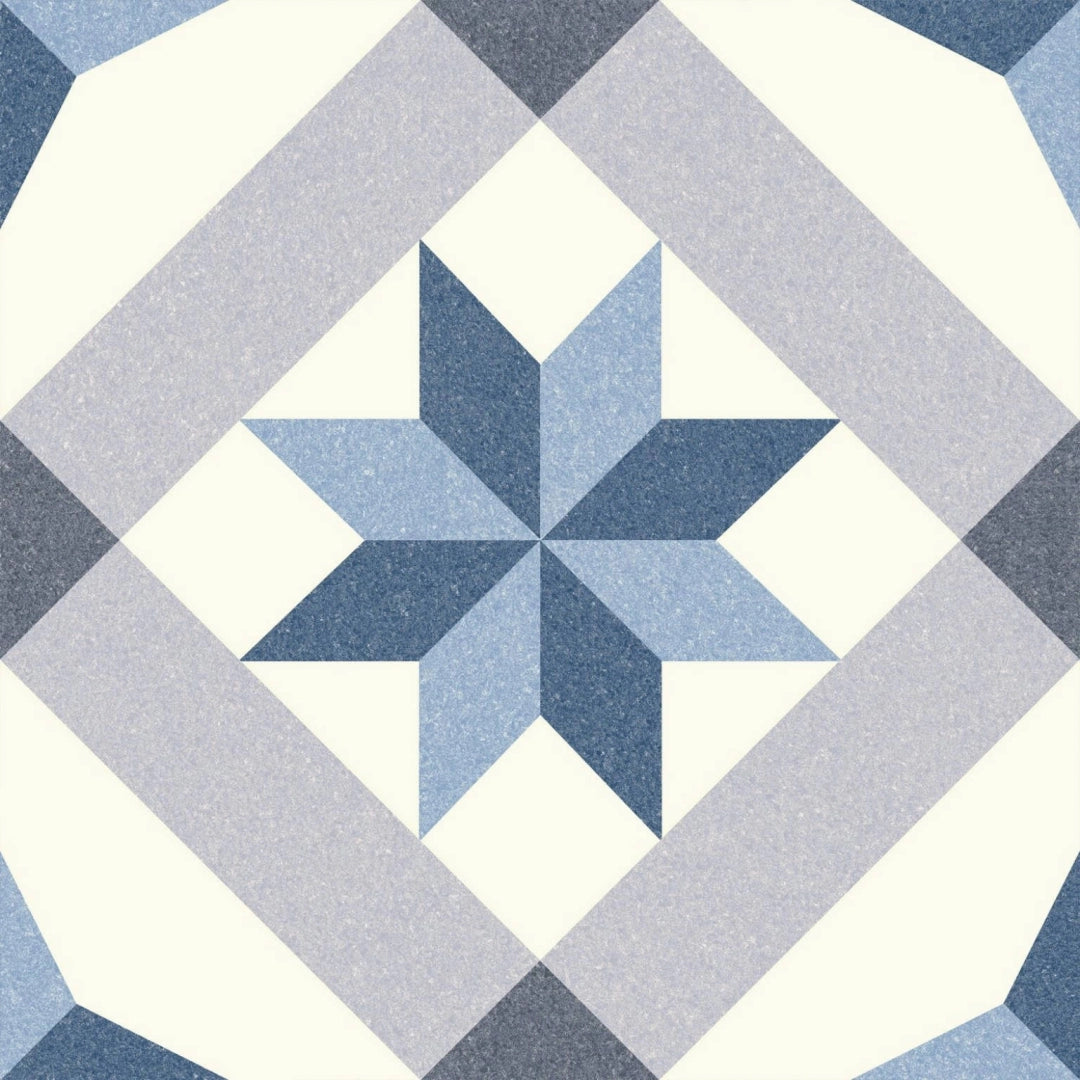 Codicer, Riviera - Menton Blue, Naturale, 25x25cm, 10.00mm, Rett.