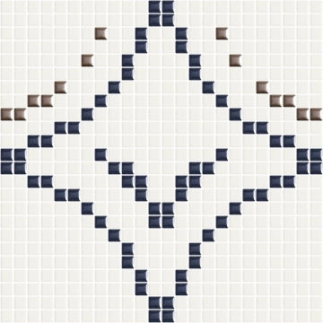 Appiani, Metrica - CERC 003 - Cerchi 03 Dark Blue/Ghiaccio/Rame, Naturale (1.2x1.2), 30x30cm, 7.20mm