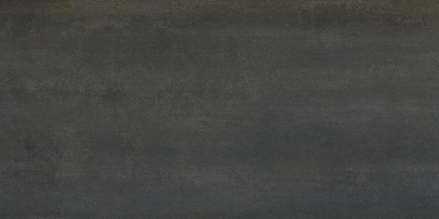 Kronos Ceramiche, Metallique - ME025 - Noir, Oxyde, 60x120cm, 10.00mm, Rett.
