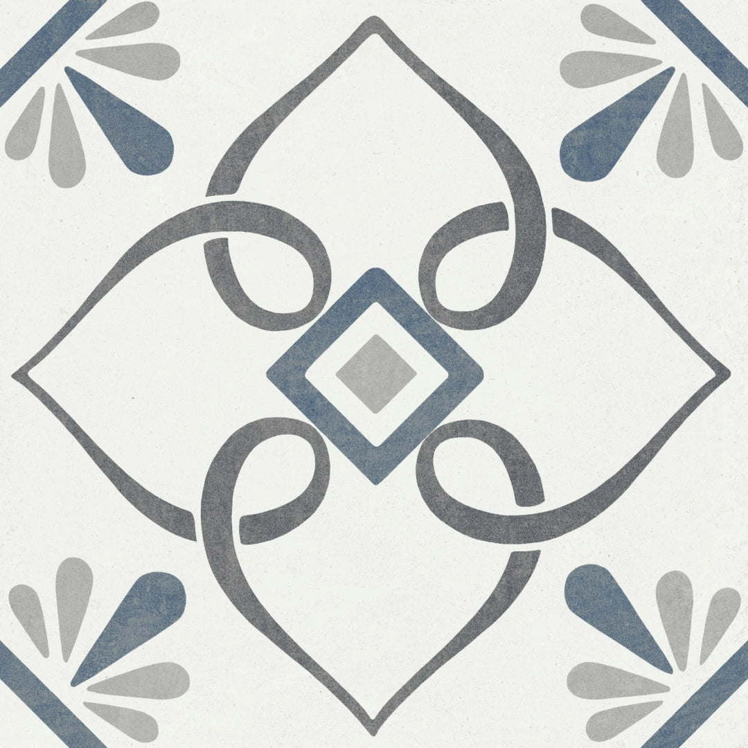 Harmony Inspire, Provenza - Blue Flower, Matt, 22.3x22.3cm, 9.00mm, Rett.