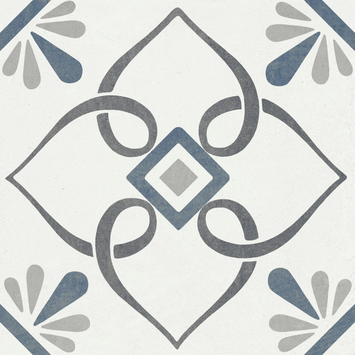 Harmony Inspire, Provenza - Blue Flower, Matt, 22.3x22.3cm, 9.00mm, Rett.