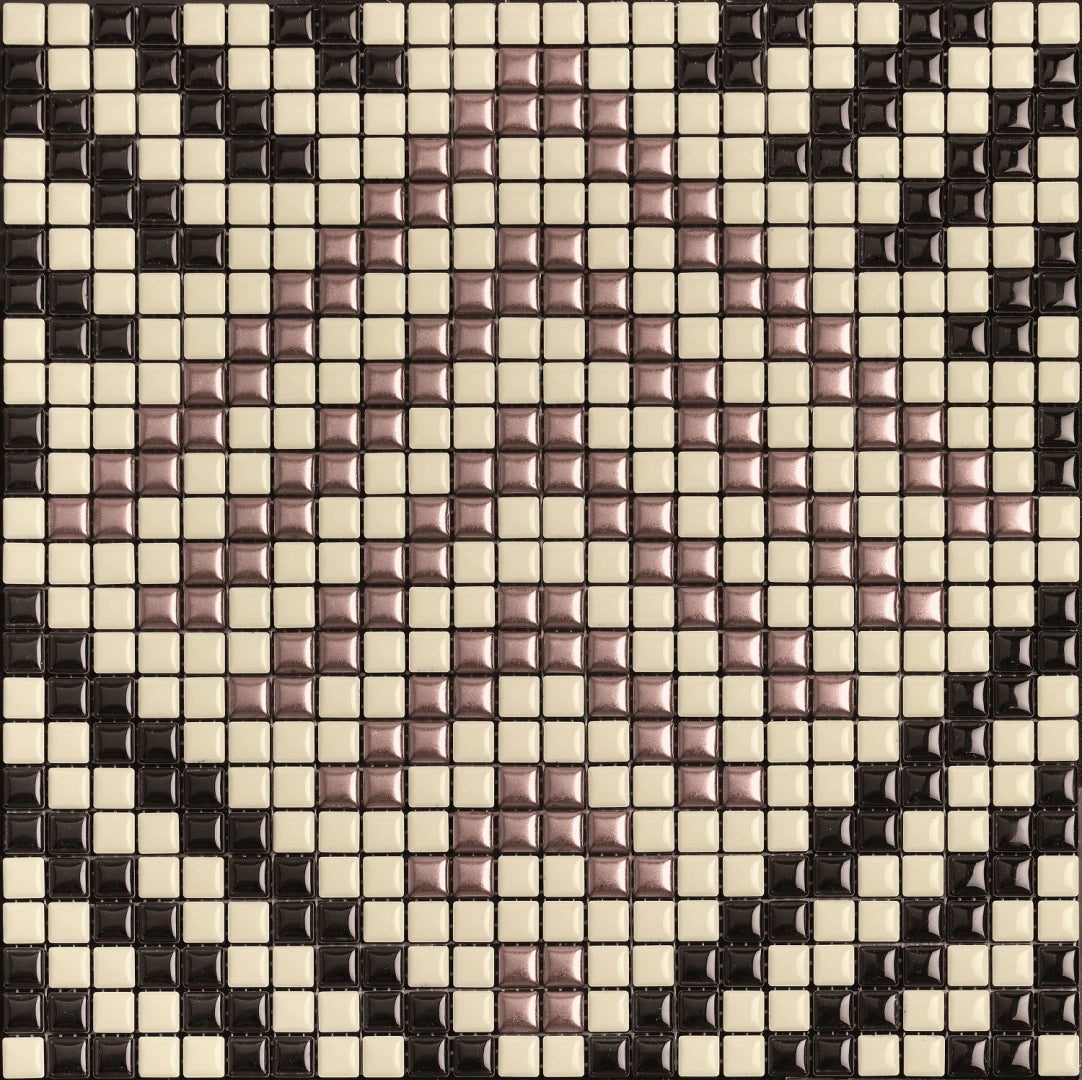 Appiani, Allure - PEGG002 - Peggy 02 Black/Cream/Rame, Naturale, 30x30cm, 7.20mm