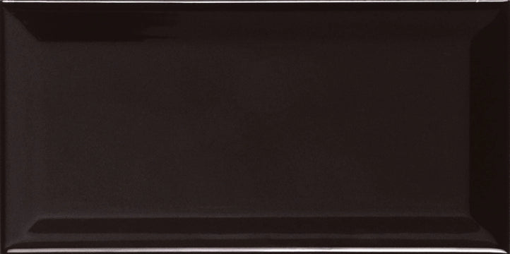 Ape Ceramica, Metro - R13 - Negro, Shine, 7.5x15cm, 7.00mm