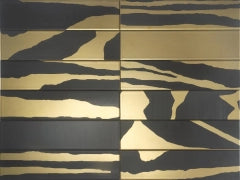 Dune Ceramica, Flat Deluxe - 188721 - Savannah Black & Gold, Satin, 7.5x30cm, 8.00mm, Rett.