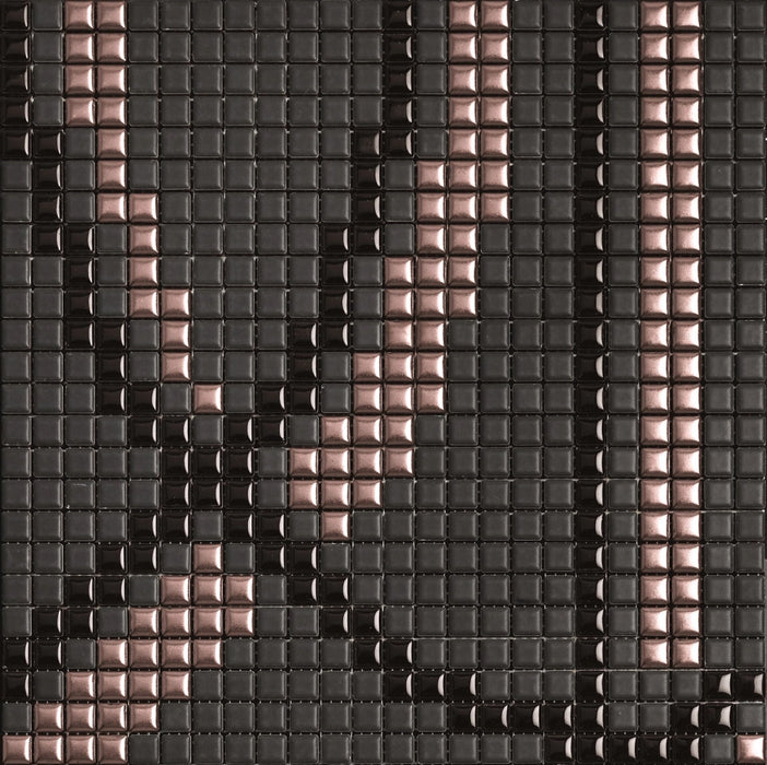 Appiani, Allure - DIV 4004 - Grace 01 Black/Carbone/Rame, Naturale, 30x30cm, 7.20mm