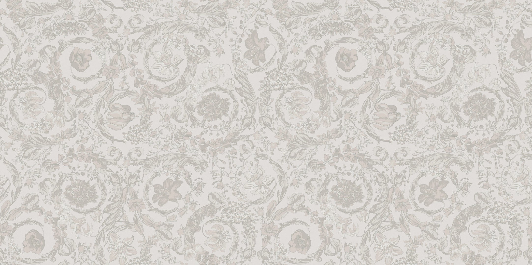 Versace Tiles, Icons - G28323 - Barocco Gard. White, Naturale, 60x120cm, 10.00mm, Rett.