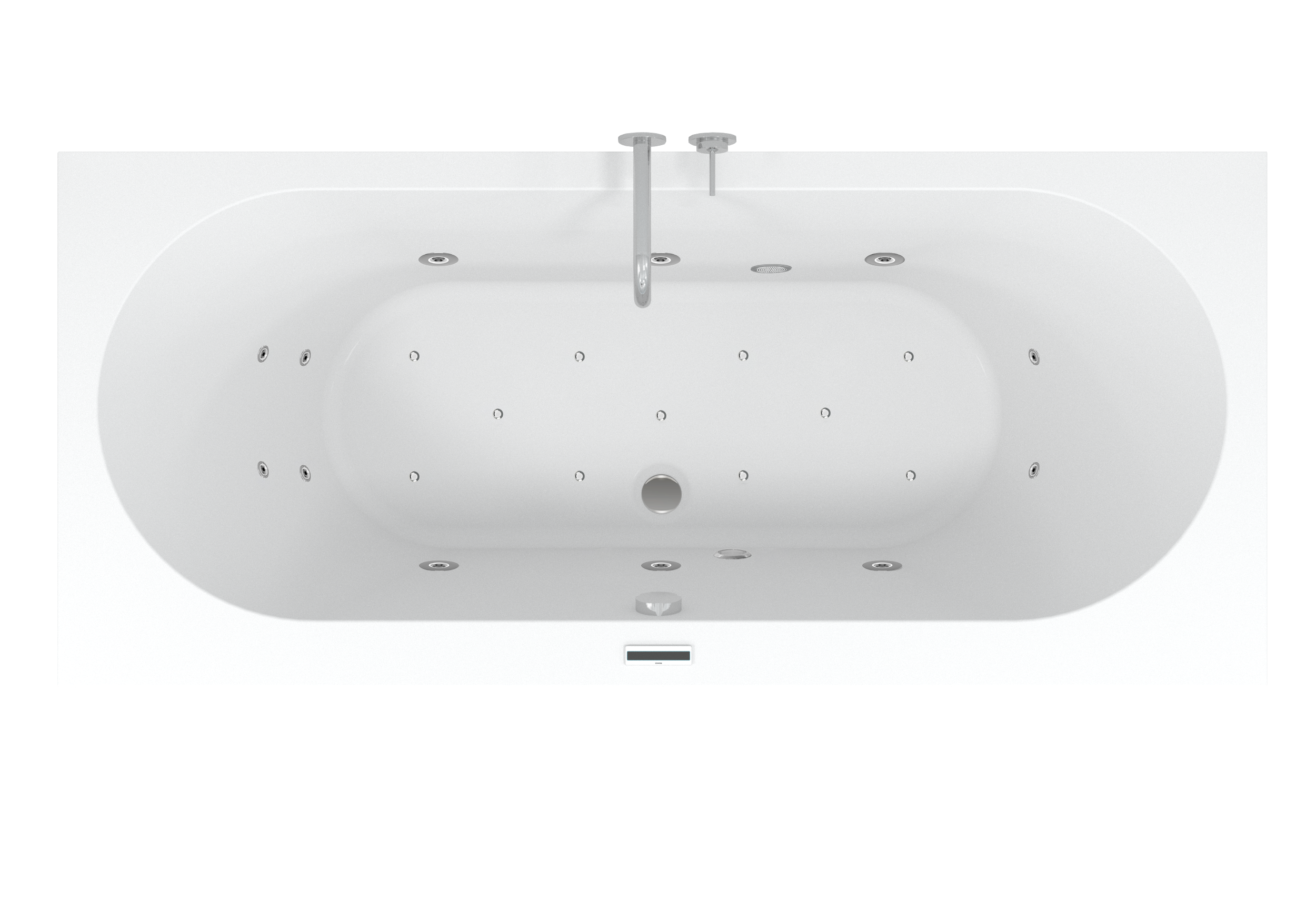 Riho Carolina Easypool 3.1 whirlpool inbouwbad 180x80cm - touch