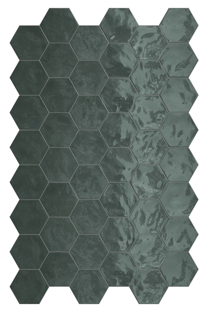 Terratinta Ceramiche, Hexa - TTHXW07G - Green Echo, Glossy, 15x17.3cm, 10.00mm