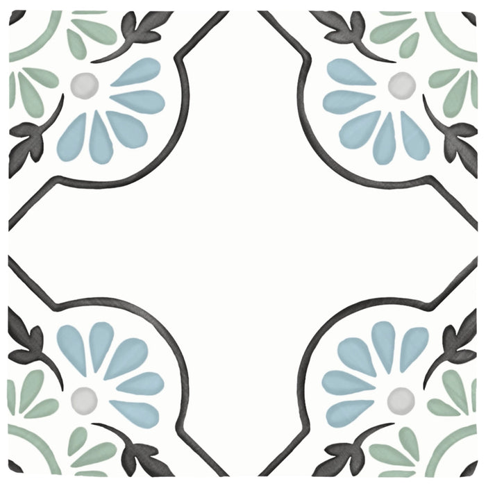 Harmony Inspire, Sunset - 31079 - Tanger Blue Petals, Matt, 12.3x12.3cm, 6.70mm, Rett.