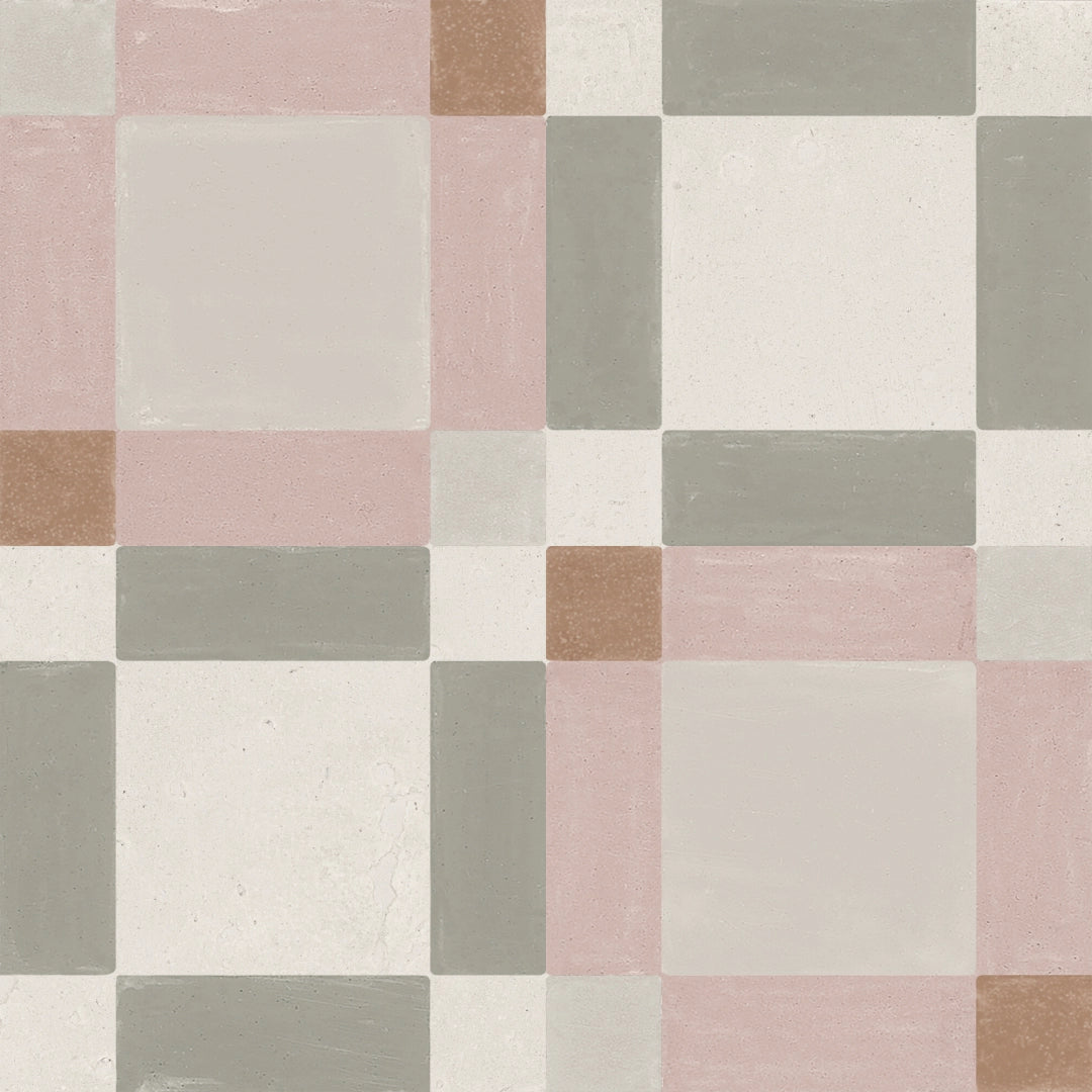 Harmony Inspire, Patterns - 34804 - Pink Square, Matt, 22.3x22.3cm, 10.00mm, Rett.