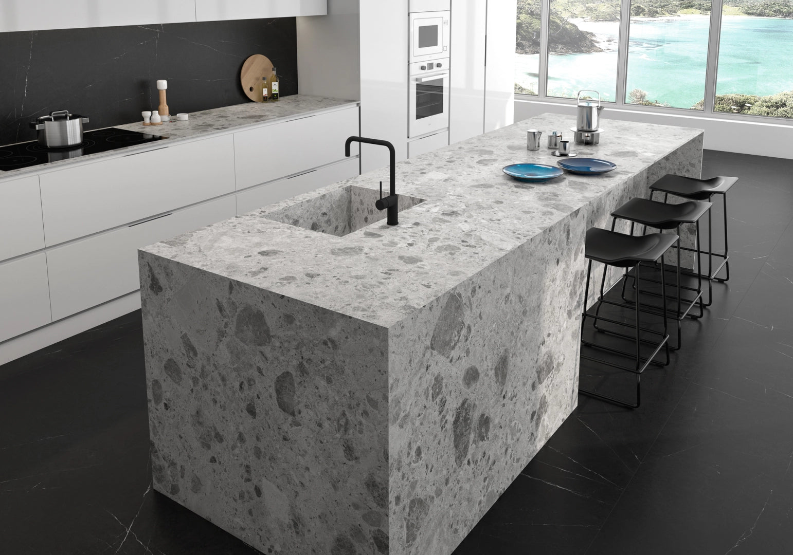 Itt Ceramic, Amsterdam - Grey, Satin, 60x120cm, 10.00mm, Rett.