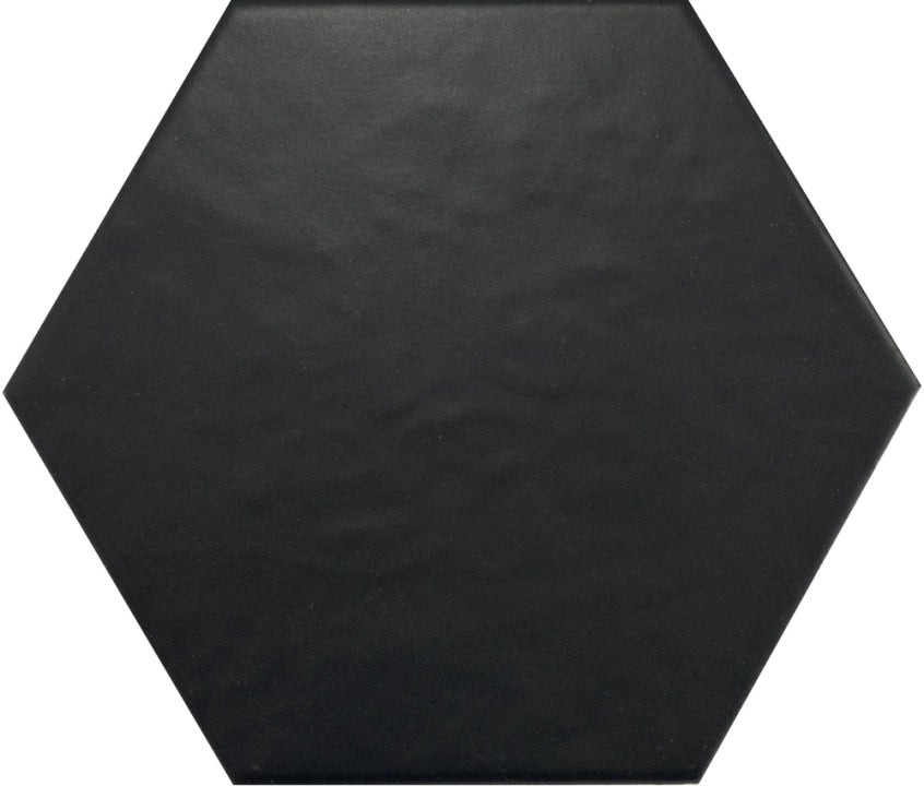 Equipe Ceramicas, Hexatile - 20338---Negro,-Matt,-17.5x20cm,-9.00mm,-Rett.