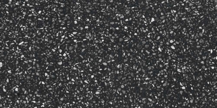 Ceramica Magica, Arte Terrazzo - MAARTE0336N - Black, Matt, 30x60cm, 9.00mm, Rett.