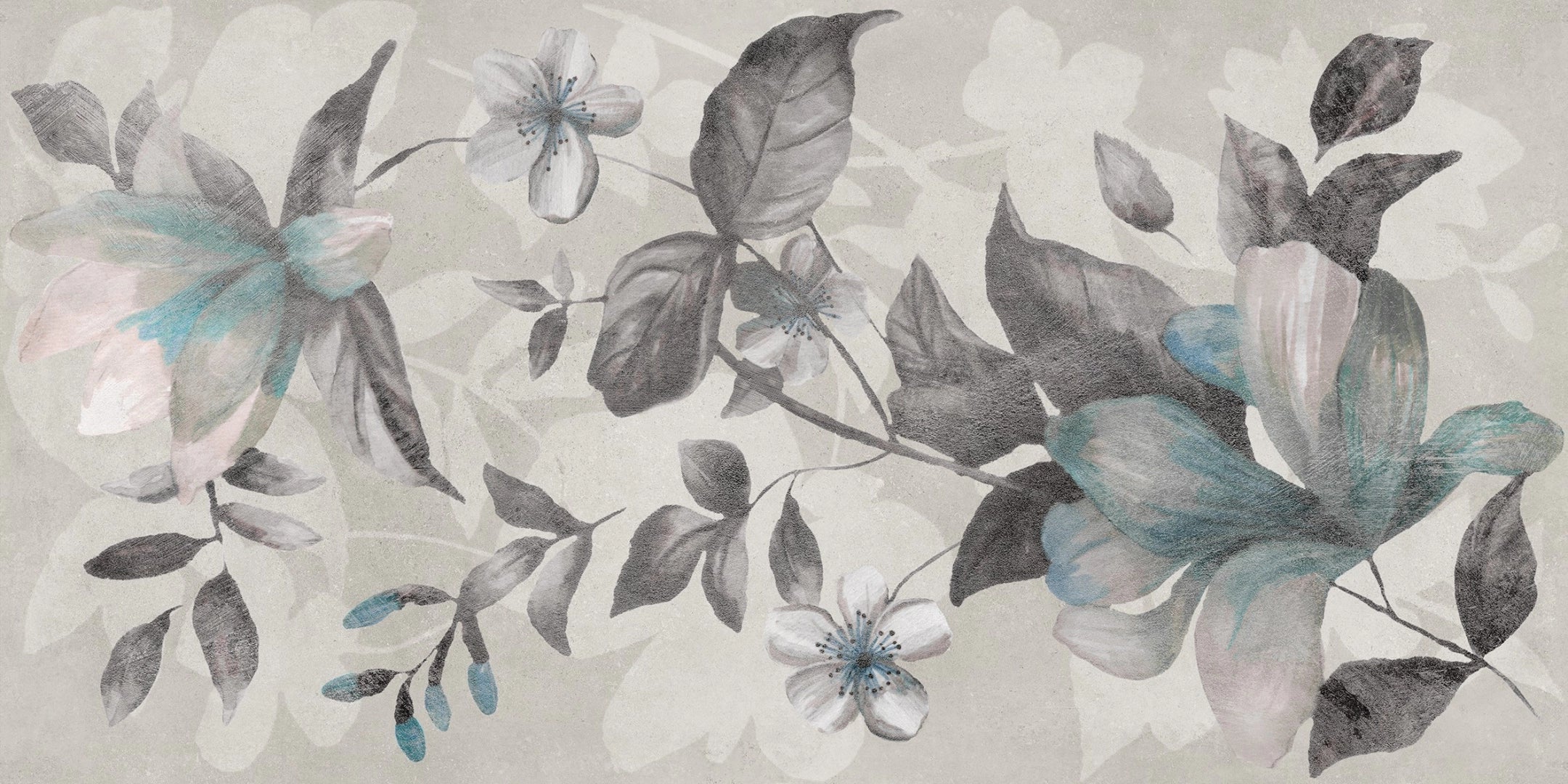 Antica Ceramica Rubiera, Decors - Fiore, Naturale, 60x120cm, 9.50mm, Rett.