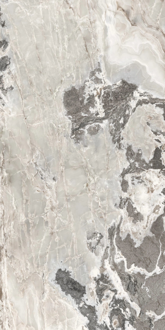 Florim, Onyx&more - 765989---Silver-Blend,-Glossy-,-160x320cm,-6.00mm,-Rett.