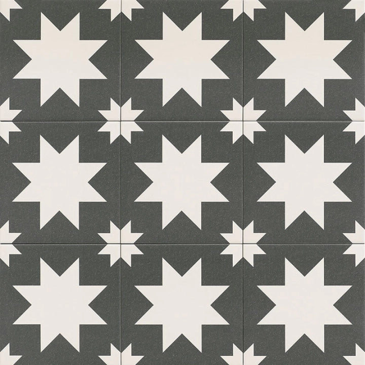 Mainzu, Fired - Star Black, Mate, 20x20cm, 9.00mm