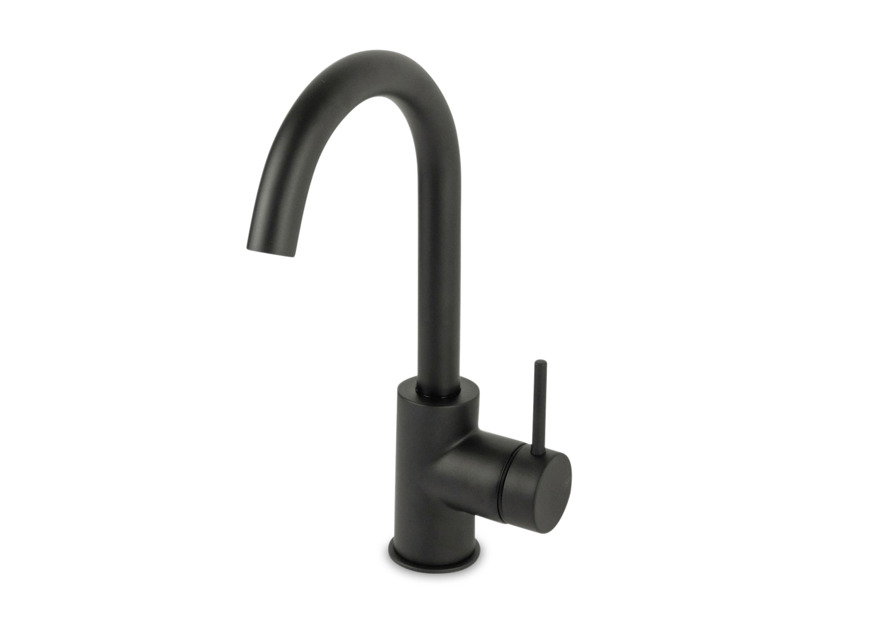 Lagoo - Garda - Wastafelmengkraan met hoge draaibare uitloop - Mat Zwart - G1110MB