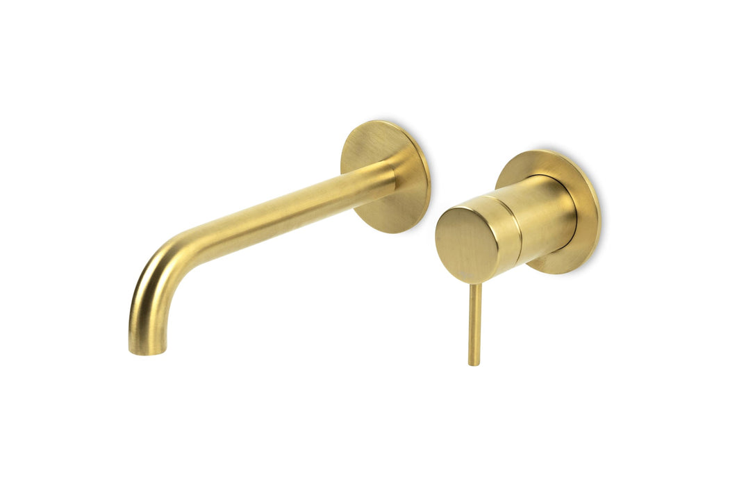 Lagoo - Garda - Inbouw wastafelmengkraan (afbouwdeel) met uitloop (19 cm)  - Geborsteld Messing PVD - G1200-19BB