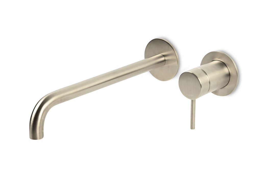 Lagoo - Garda - Inbouw wastafelmengkraan (afbouwdeel) met uitloop (26 cm) - Geborsteld Nikkel - G1200-26BN