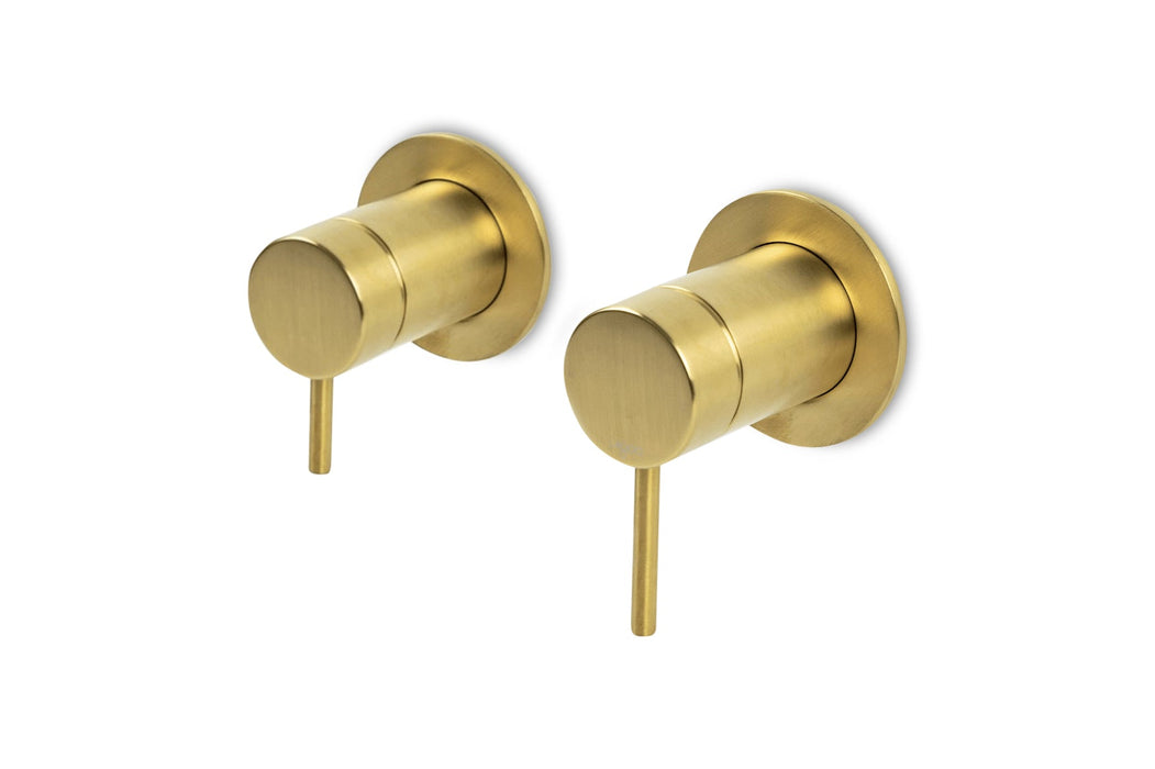 Lagoo - Garda - Inbouw douche-/badmengkraan (afbouwdeel) met 2-weg omstel - Geborsteld Messing PVD - G2230BB