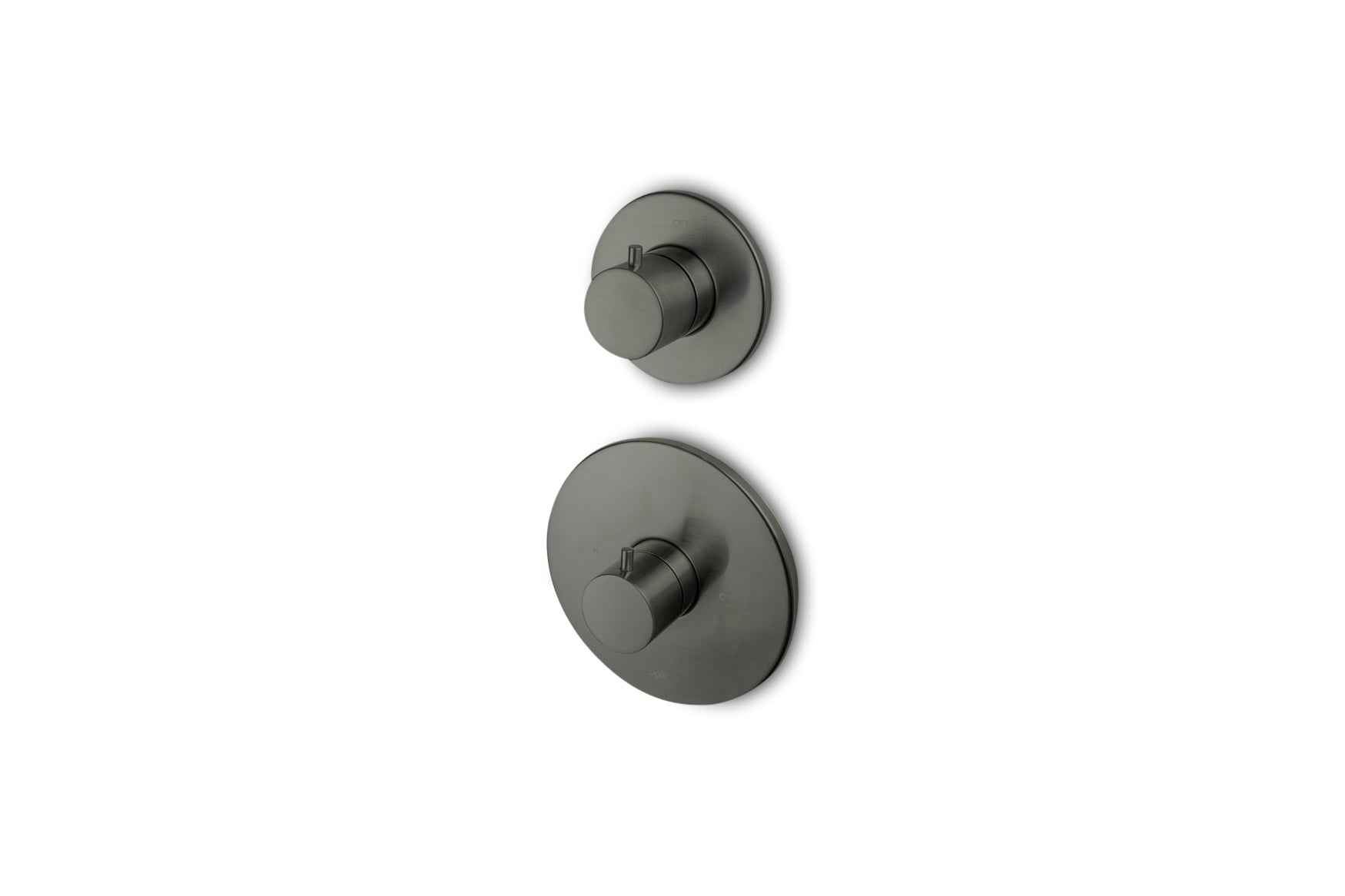 Lagoo - Garda - Inbouw douche/bad thermostaat met 1 stopkraan (afbouwdeel) - Geborsteld Gun Metal PVD - G2263GM